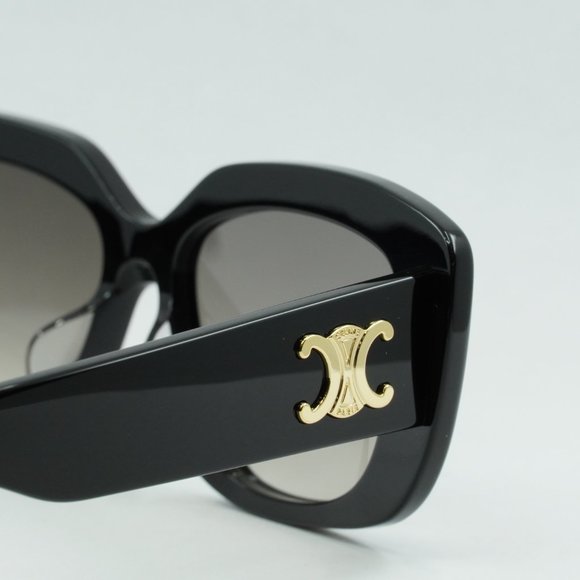 ? NEW CELINE CL40216U 01F TRIOMPHE  SHINY BLACK BROWN GRADIENT SUNGLASSES main image 11